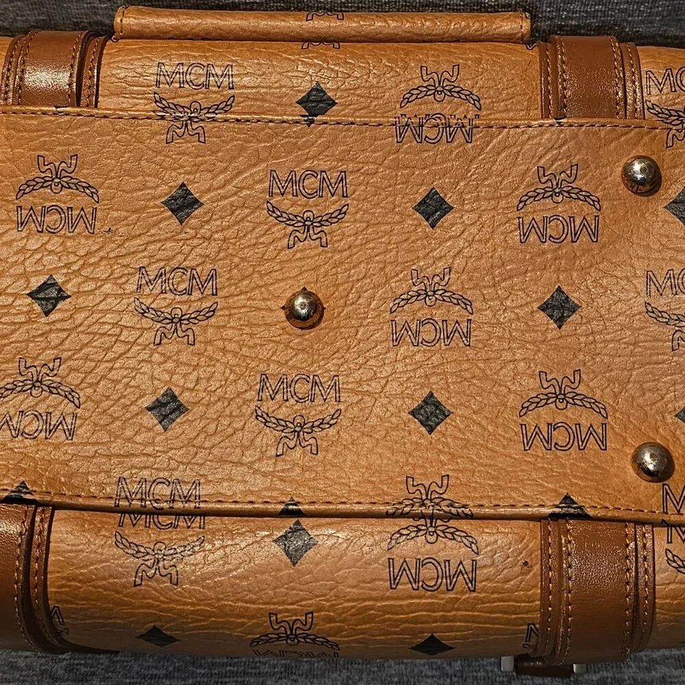 SOLD Vintage MCM Boston Cognac Visetos Handbag - Picture 8 of 16